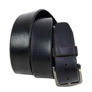 Levi's SADDLE BLACK GENUINE LEATHER 1 3/8"Wd DRESS CASUAL MEN'S BELT Sz 38 (72D